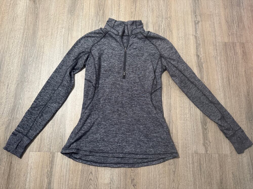 Lululemon Women's Heathered Gray Quarter-Zip Pullover